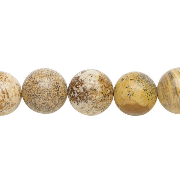 Picture jasper 1pkg1, round bead natural B grade, 15.5-16 inch 12mm image number 0