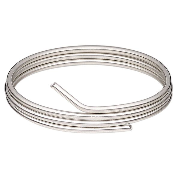Solder wire, Canfield Pewter-Finish™, silver / tin / copper alloy, 2.5-3mm. Sold per 1/2 pound spool, approximately 13 feet. image number 0