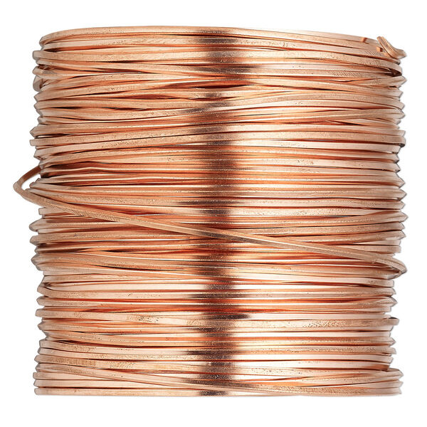 Wire, copper, half-hard, square, 16 gauge. Sold per 50-yard coil. image number 0