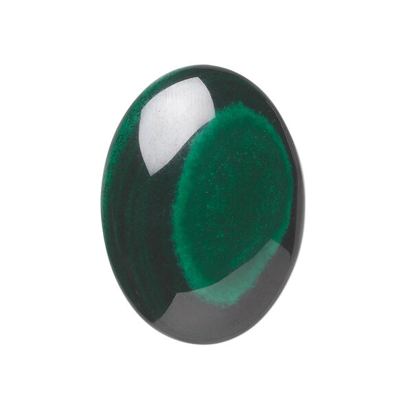 Bull's eye malachite 1pkg1, calibrated oval cab natural 30x22mm image number 0
