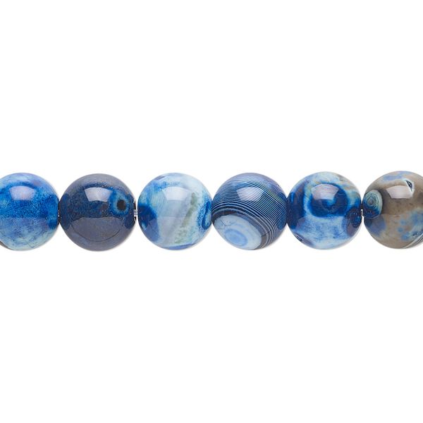 Fire crackle agate 1pkg1, round bead 15.5-16 inch 7.5-8mm image number 0