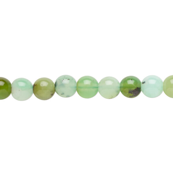 Chrysoprase 1pkg1, round bead natural 8 inch 6mm image number 0