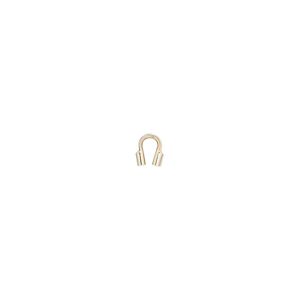 Wire protector, Accu-Guard™, 14Kt gold-filled, 4mm tube, 0.8mm inside diameter. Sold per pkg of 10. image number 0
