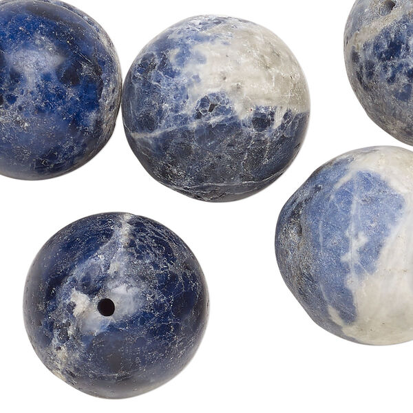 Sodalite 1pkg5, round bead natural mix 21-24mm image number 0