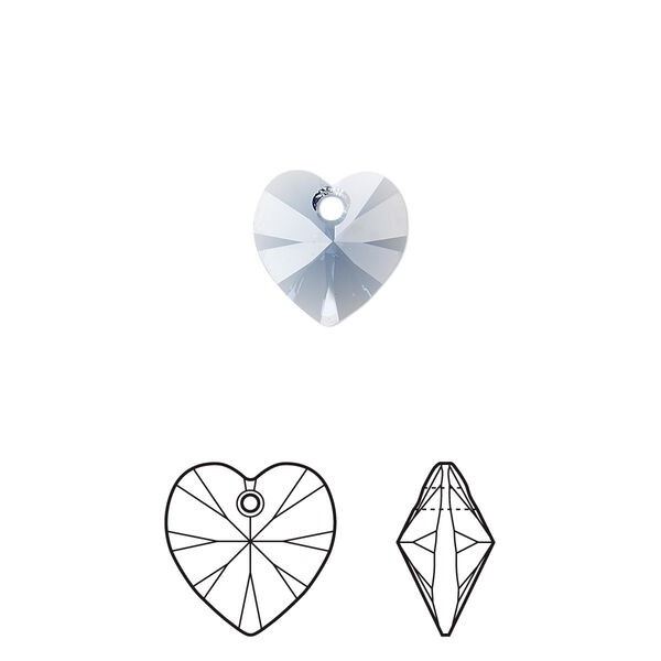 Drop 4pk denim blue, Crystal Passions® 10mm pendant heart 6228 image number 0
