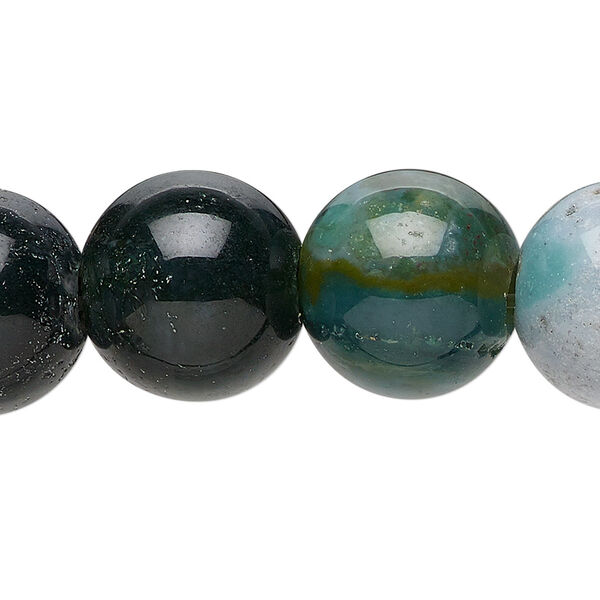 Fancy jasper 1pkg10, round bead natural 8mm image number 0