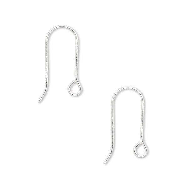 Ear wire fishhook 1pkg10 sterling silver-filled, 17mm / open loop, 22 gauge 5 pair image number 0