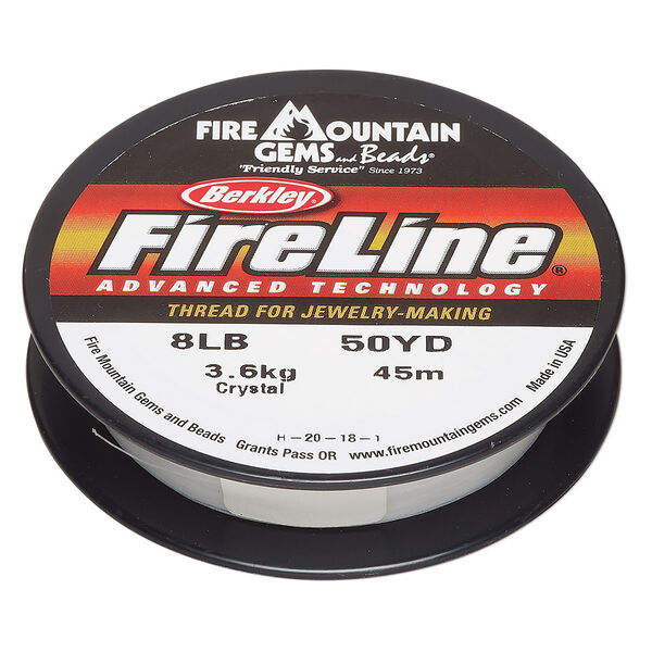 Thread, Berkley® FireLine®, gel-spun polyethylene, crystal, 0.18mm diameter 4-fiber braid, 8-pound test. Sold per 50-yard spool. image number 0
