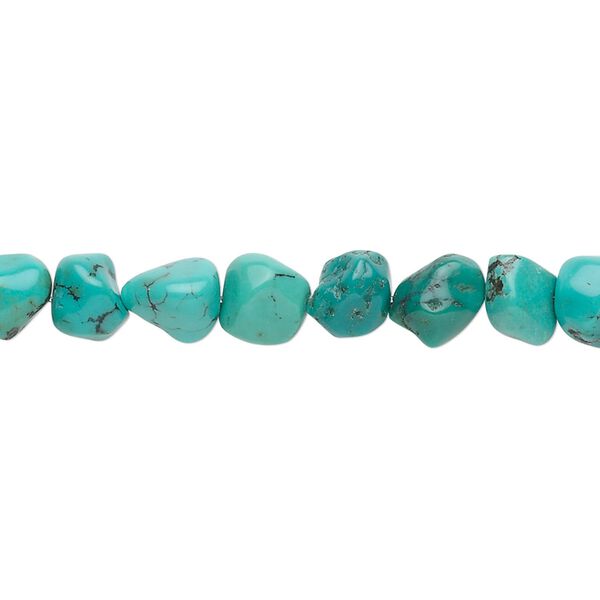 Turquoise 1pkg1, pebble bead 15.5-16 inch small to medium image number 0
