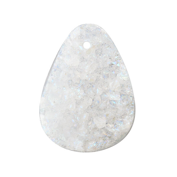 Druzy agate 1pkg1 electrocoated AB hand-cut freeform focal 28x20mm-38x26mm image number 0