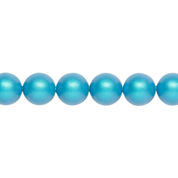 Pearl 250pk iridescent dark turquoise, Swarovski® 8mm round 5810 image number 0