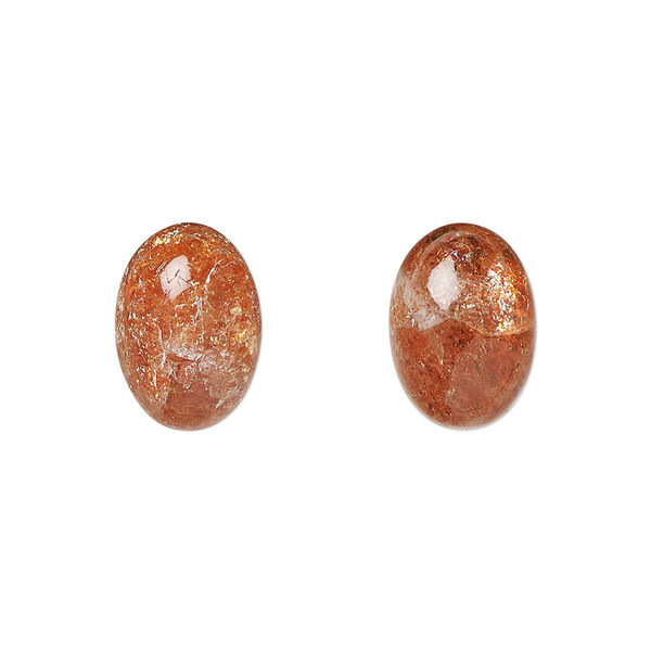 Sunstone 1pkg1, hand-cut calibrated oval cab natural 14x10mm image number 0