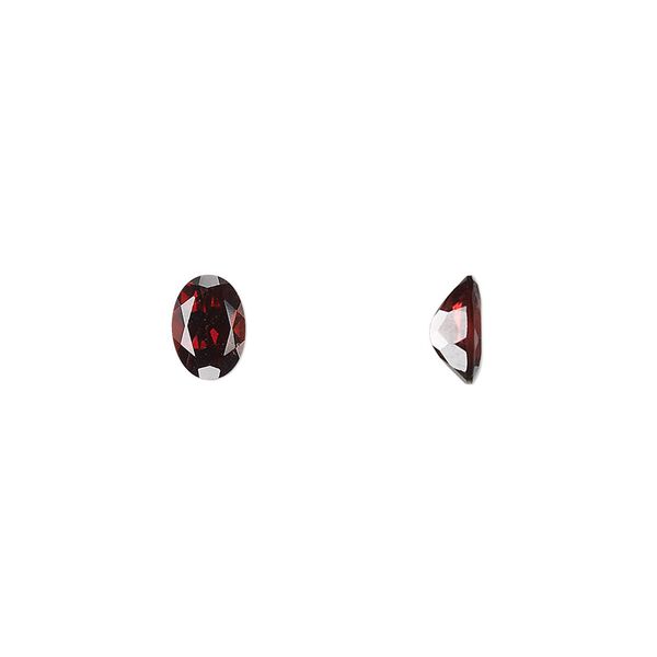 Almandite garnet 1pkg2, hand-cut faceted oval gem natural 7x5mm image number 0