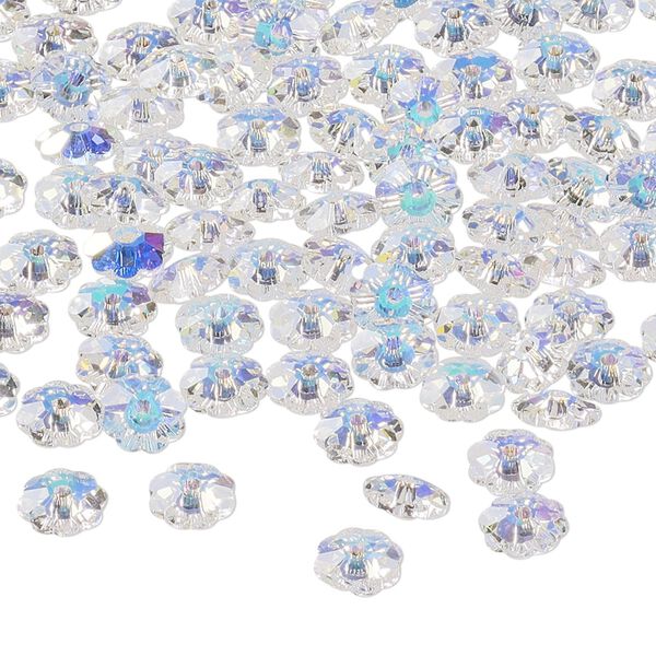 Bead 288pk crystal AB, Preciosa Czech crystal 6x2mm loch flower image number 0