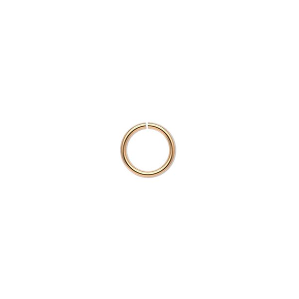 Jump ring, 14Kt gold-filled, 8mm round, 6.3mm inside diameter, 19 gauge. Sold per pkg of 10. image number 0