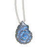 Labradorite 1pkg1, hand-cut top-drilled 2-sided carved nautilus bead natural B grade, 20x15mm image number 0