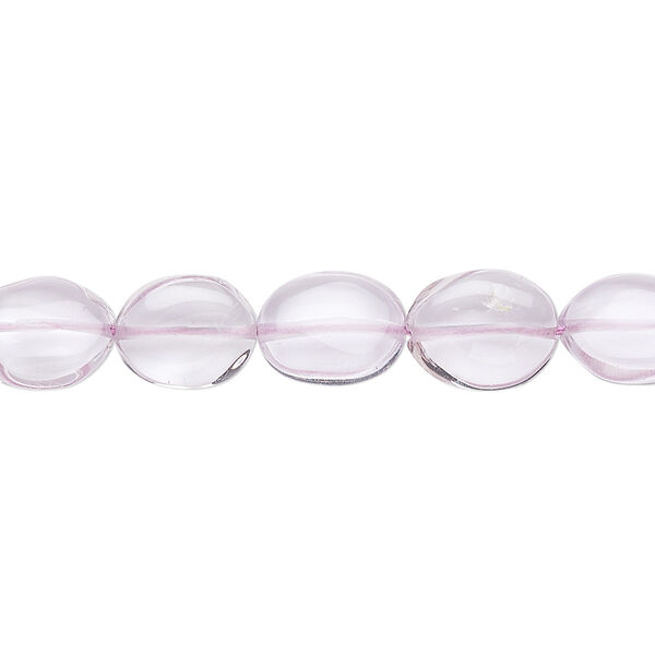 Lavender amethyst 1pkg1, hand-cut flat oval bead natural 7 inch 9x7mm-11x8mm image number 0