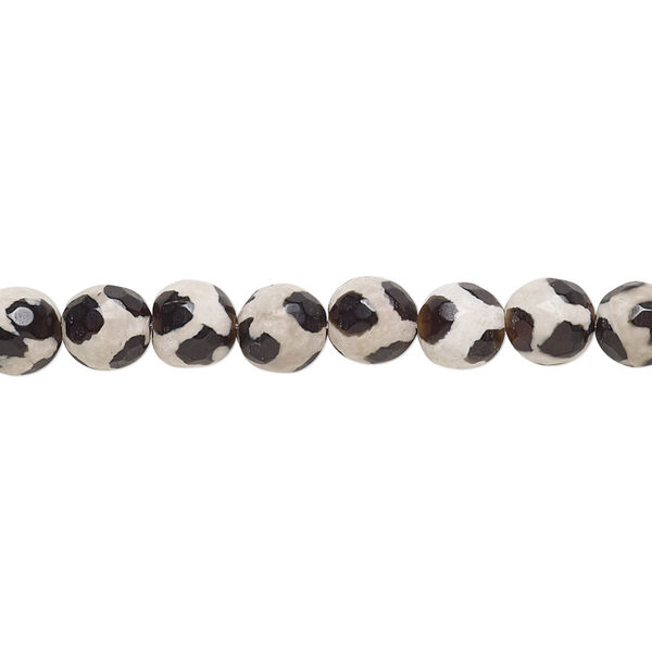 Agate 1pkg1, faceted round bead 8 inch 6mm image number 0