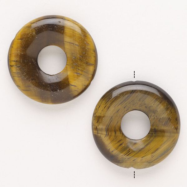 Tigereye 1pkg2, donut bead natural 30-32mm image number 0