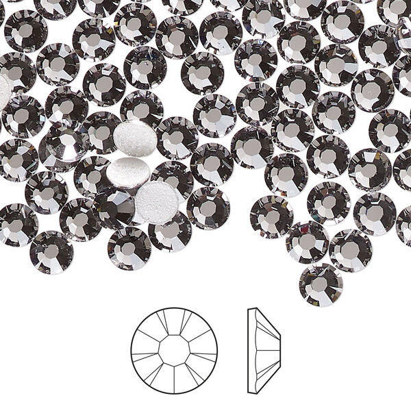 Flat back 1pkg144, lilac ash foil back Preciosa MAXIMA Czech crystal hotfix rhinestone, 4.6-4.8mm chaton rose round SS20 image number 0