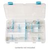 Organizer, ArtBin® tarnish inhibitor, polypropylene, clear and teal blue, 10-3/4 x 7-1/4 x 1-3/4 inches. Sold individually. image number 0