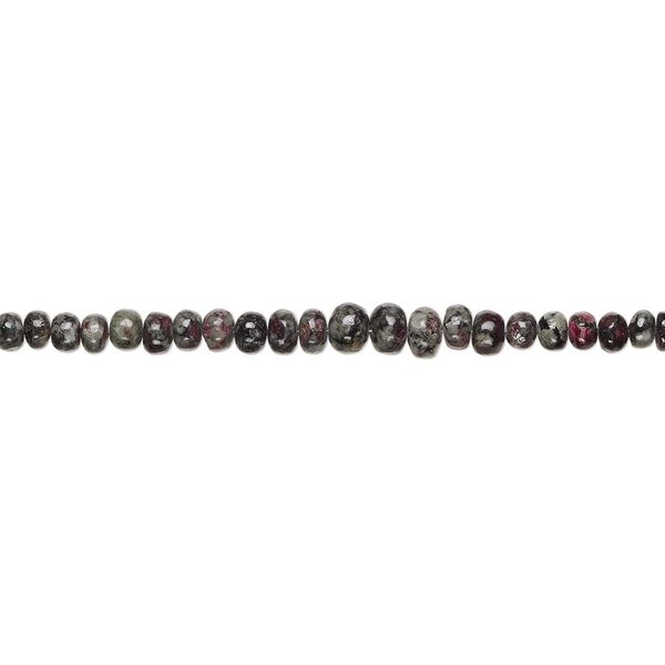 Kashgar garnet 1pkg1, hand-cut faceted rondelle bead natural 17 inch graduated 4x3mm-9x7mm image number 0