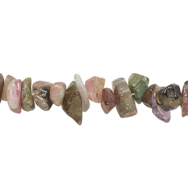 Multi-tourmaline 1pkg1, hand-cut chip bead natural 13 inch medium image number 0