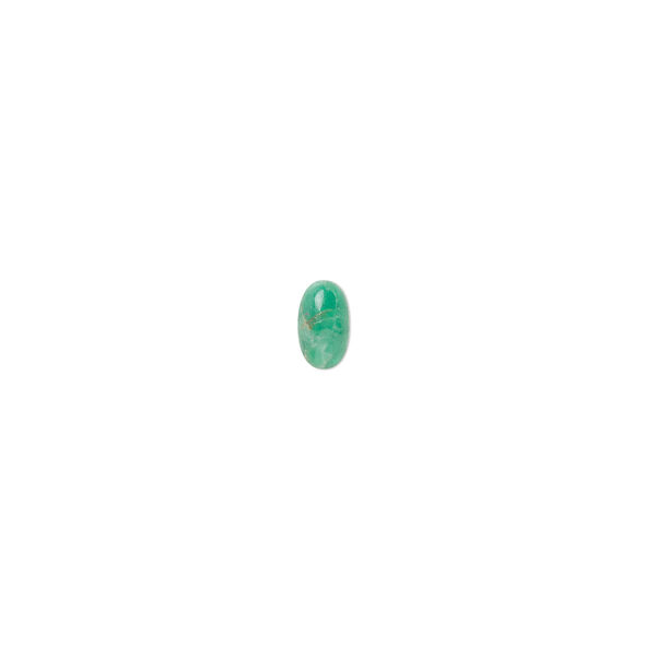 Emerald 1pkg1, hand-cut calibrated oval cab B- grade, 5x3mm image number 0