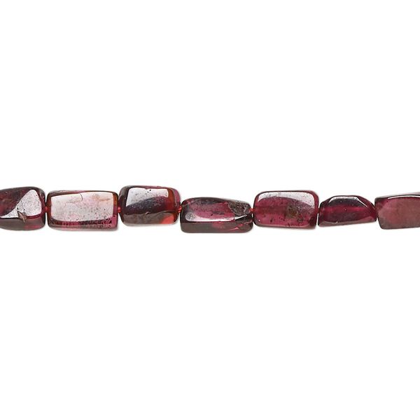 Rhodolite garnet 1pkg1, hand-cut flat rectangle bead 14 inch 5x4mm-9x6mm image number 0