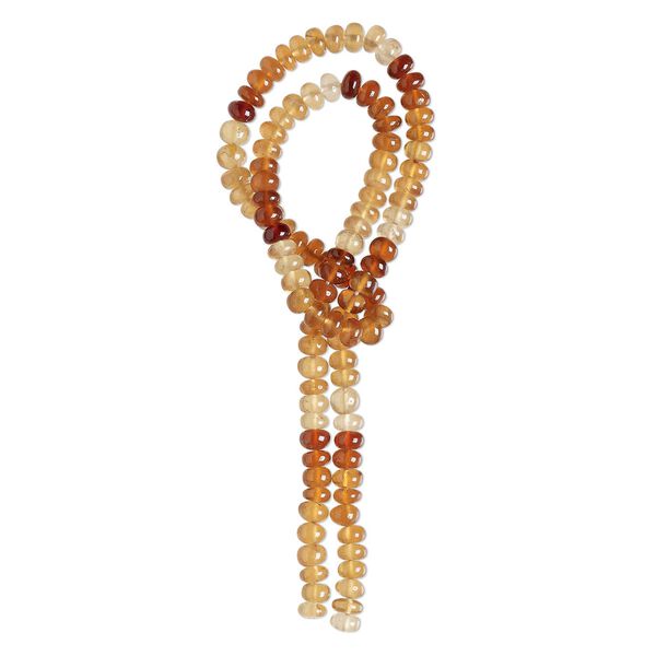 Hessonite garnet 1pkg1, hand-cut rondelle bead natural 15.5-16 inch 6x3mm-6x5mm image number 0