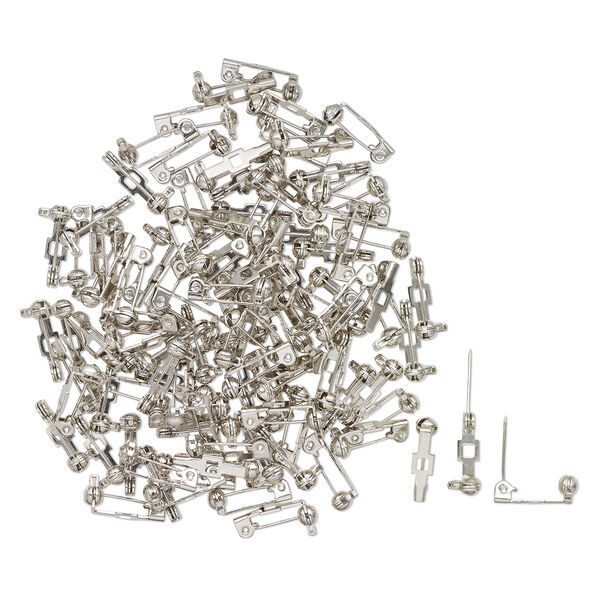 Pin back, locking, steel, 1/2 inch. Sold per pkg of 100. image number 0