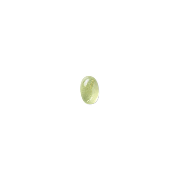 Peridot 1pkg1, calibrated oval cab natural B grade, 6x4mm image number 0