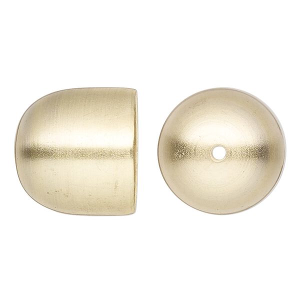 Bell component, lacquered brass-plated carbon steel, 20x19mm with 18.5mm inside diameter. Sold per pkg of 6. image number 0