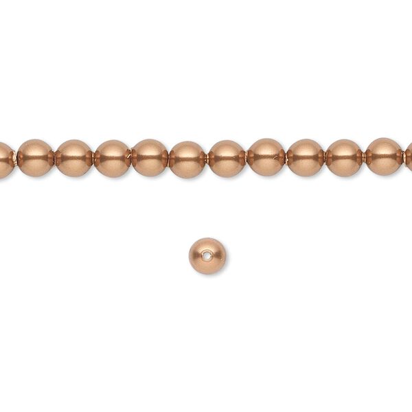 Pearl 500pk copper, Swarovski® 4mm round 5810 image number 0
