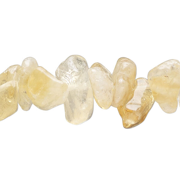 Bead, citrine (heated), large chip, Mohs hardness 7. Sold per 15-inch strand. image number 0