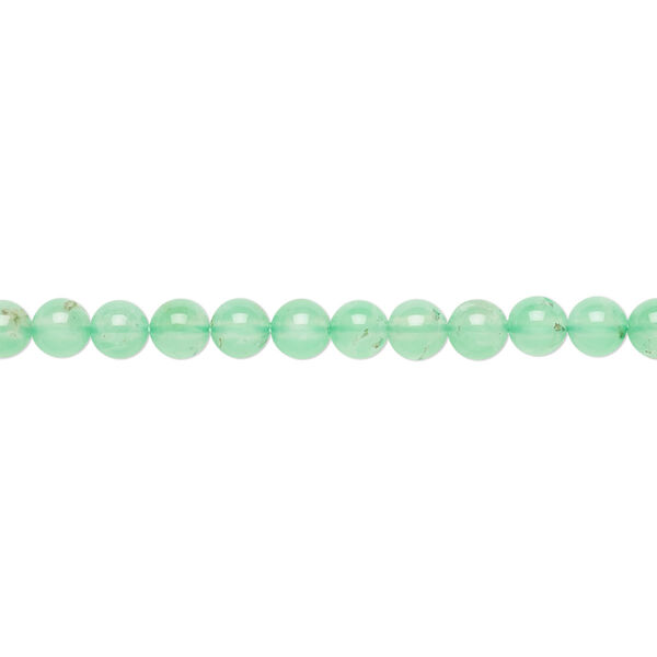 Chrysoprase 1pkg1, round bead natural 15 inch 4mm image number 0
