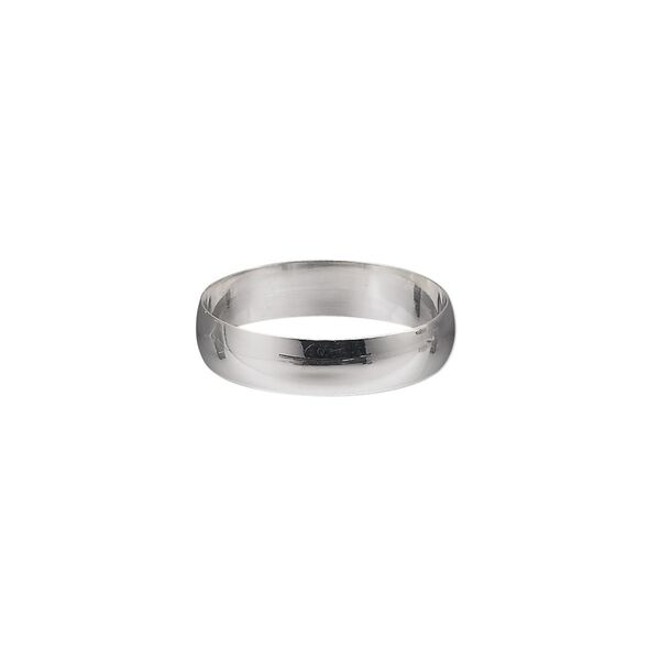 Ring, sterling silver, 4mm wide, size 7. Sold individually. image number 0