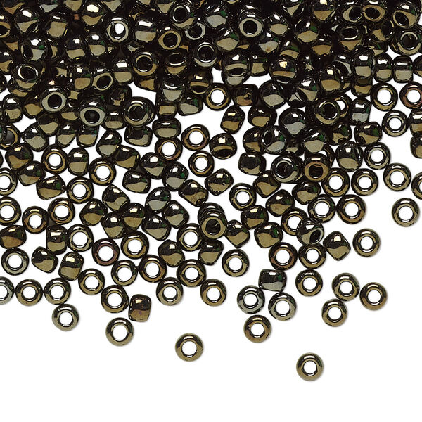 Seed bead, TOHO BEADS®, glass, pkg/250g, #8 round, opaque metallic iris brown (TR-08-83). image number 0
