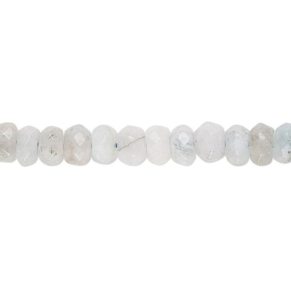 Aquamarine 1pkg1, faceted rondelle bead 15 inch 5x3mm-6x5mm image number 0