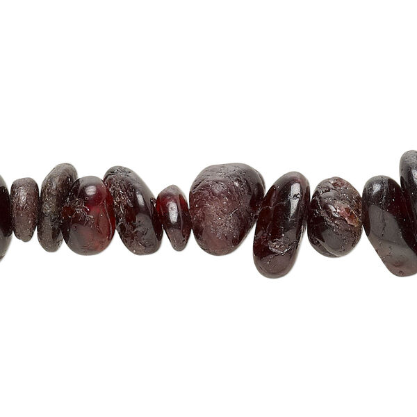 Bead, garnet (natural), large chip, Mohs hardness 7 to 7-1/2. Sold per 15-inch strand. image number 0