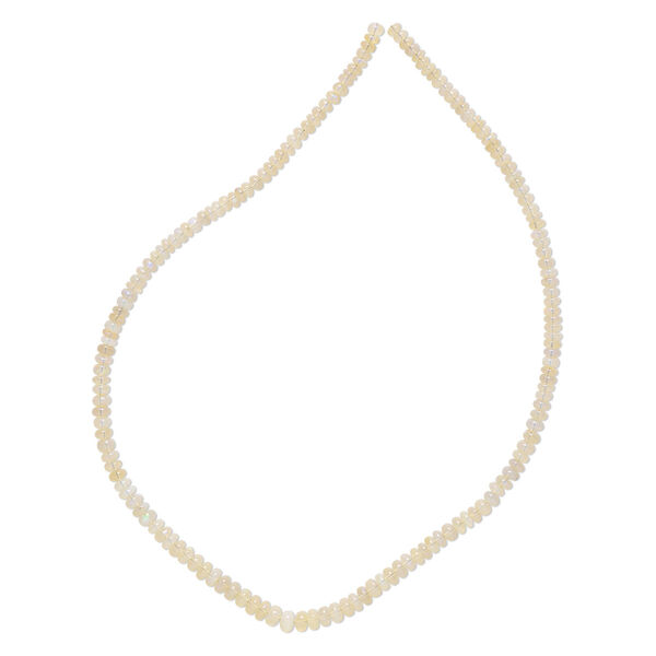 Ethiopian opal 1pkg1, hand-cut rondelle bead natural 15.5-16 inch graduated 3x2mm-6x4mm image number 0