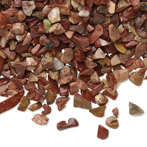 Red jasper 1pkg1, undrilled inlay chip natural 50g mini image number 0