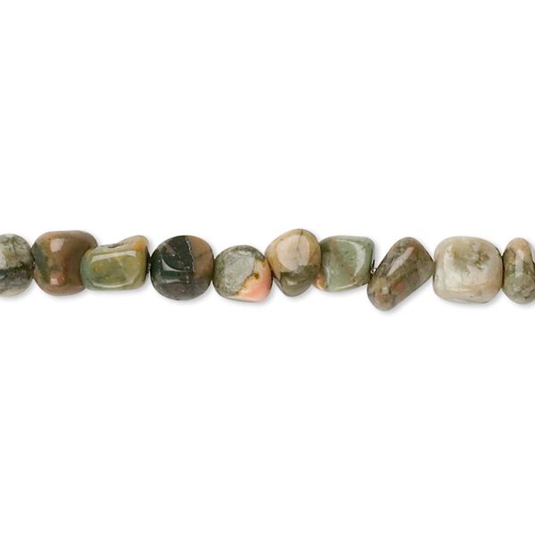 Rhyolite 1pkg1, pebble bead natural 15.5-16 inch small image number 0