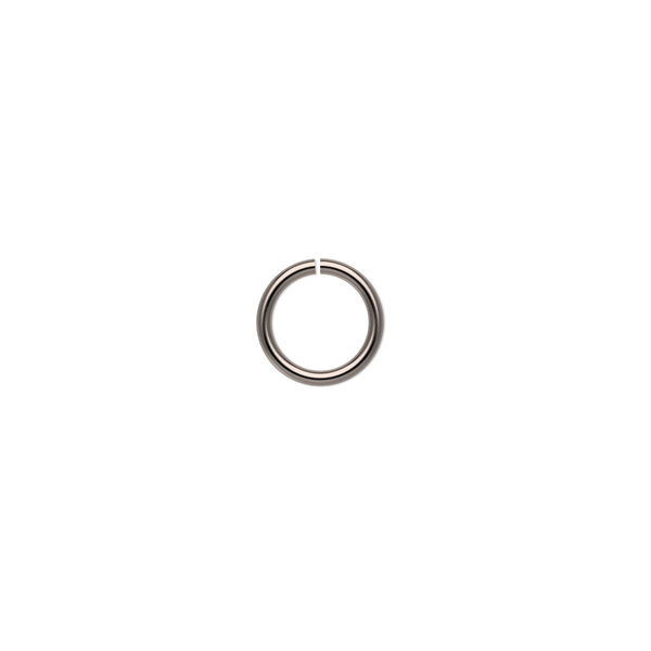 Jump ring, stainless steel, 8.5mm round, 6.6mm inside diameter, 18 gauge. Sold per pkg of 50. image number 0