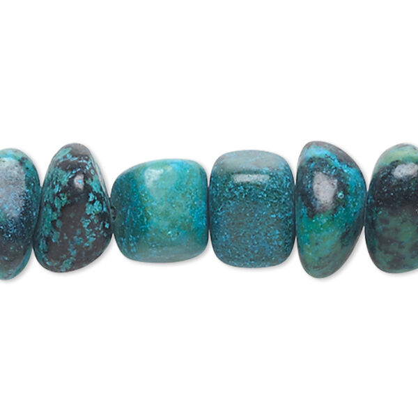 Yellow "turquoise" (serpentine with quartz) 1pkg1, chip / nugget bead 15 inch extra-large / small image number 0