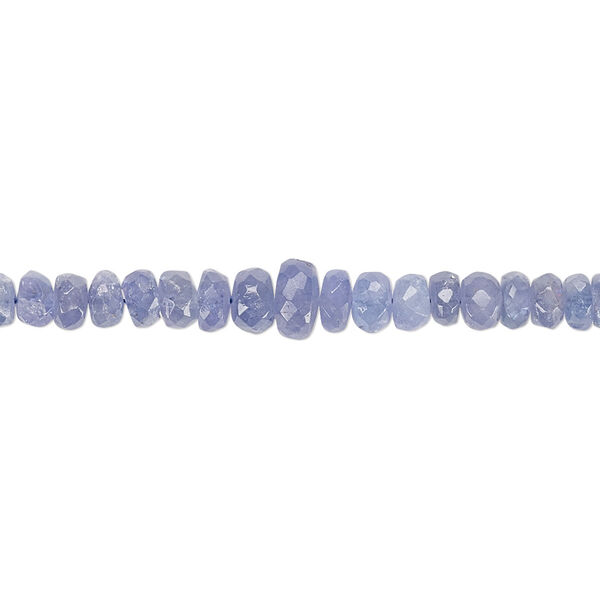 Tanzanite 1pkg1, hand-cut faceted rondelle bead 15.5-16 inch graduated 3x2mm-4x3mm image number 0