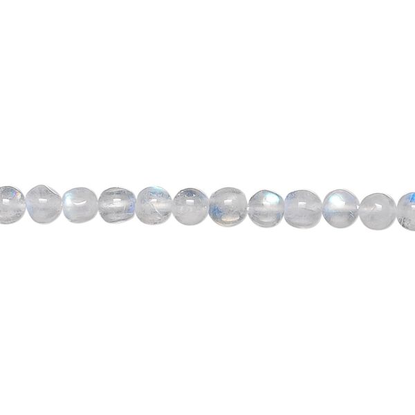 Rainbow moonstone 1pkg1, hand-cut round bead natural 15.5-16 inch 4mm image number 0