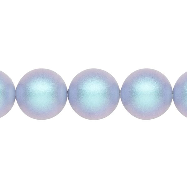 Pearl 10pk iridescent light blue, Crystal Passions® 12mm round 5810 image number 0