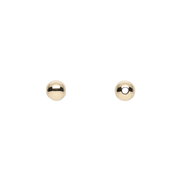 Bead, 14Kt gold-filled, 5mm seamless smooth round. Sold per pkg of 2. image number 0