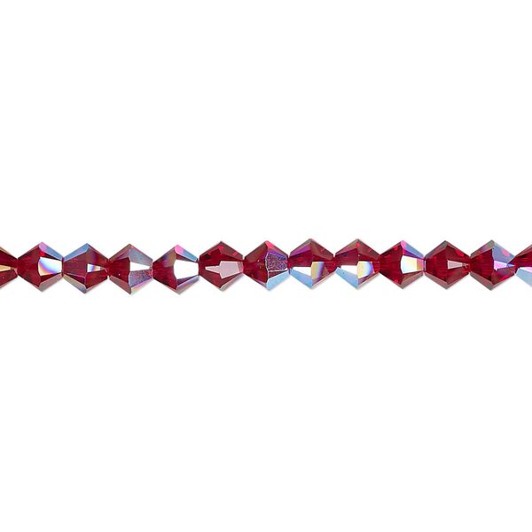 Bead 144pk Siam shimmer, Crystal Passions® 4mm bicone 5328 image number 0